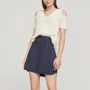 BCBG blue skirt with zippers